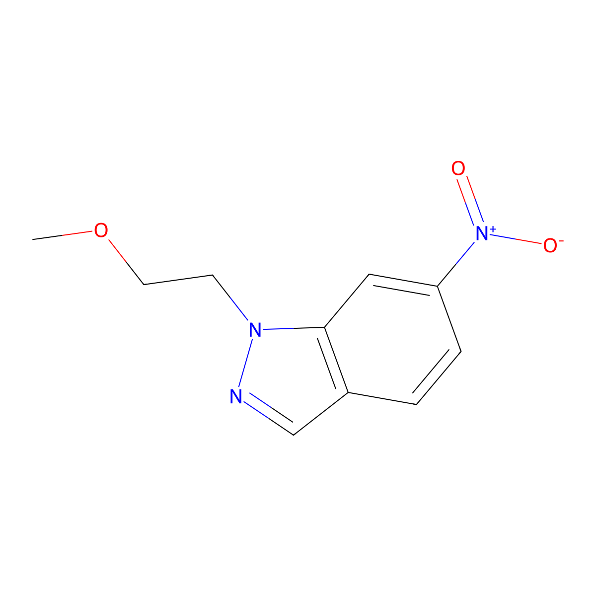 1-(2-Methoxyethyl)-6-nitroindazole molecular structure, CAS 1193109-24-8