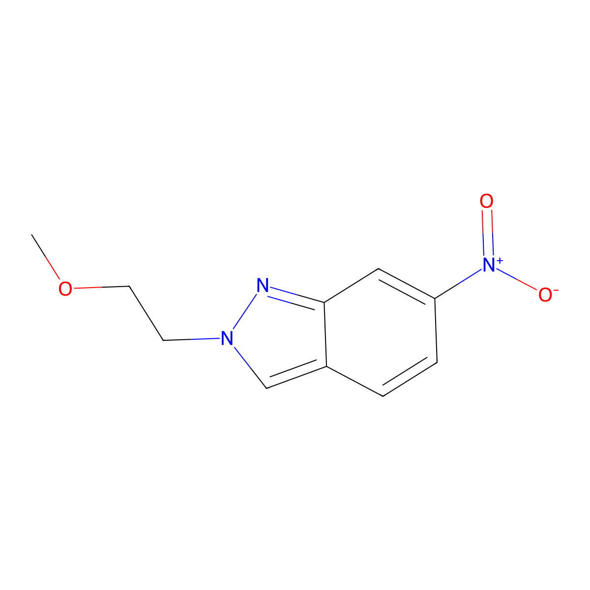 2-(2-Methoxyethyl)-6-nitroindazole molecular structure, CAS 1193109-25-9