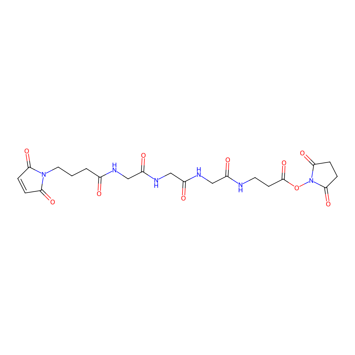Mal-GGG-Bal-NHS ester molecular structure, CAS 1193111-65-7