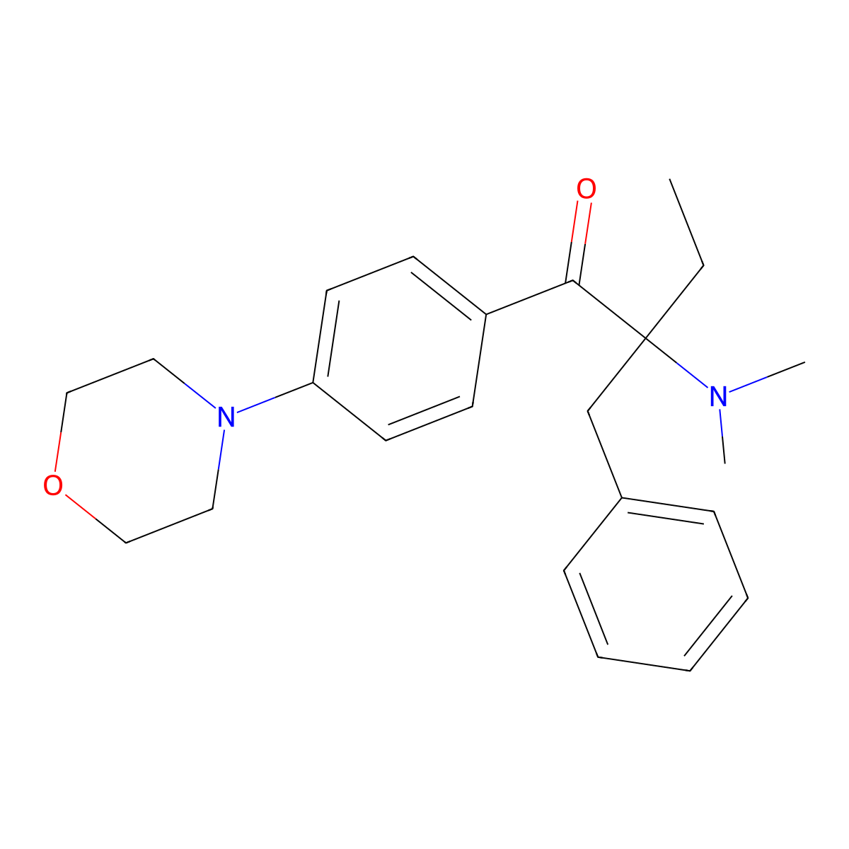 2-Benzyl-2-(dimethylamino)-1-(4-(morpholin-4-yl)phenyl)butan-1-one molecular structure, CAS 119313-12-1