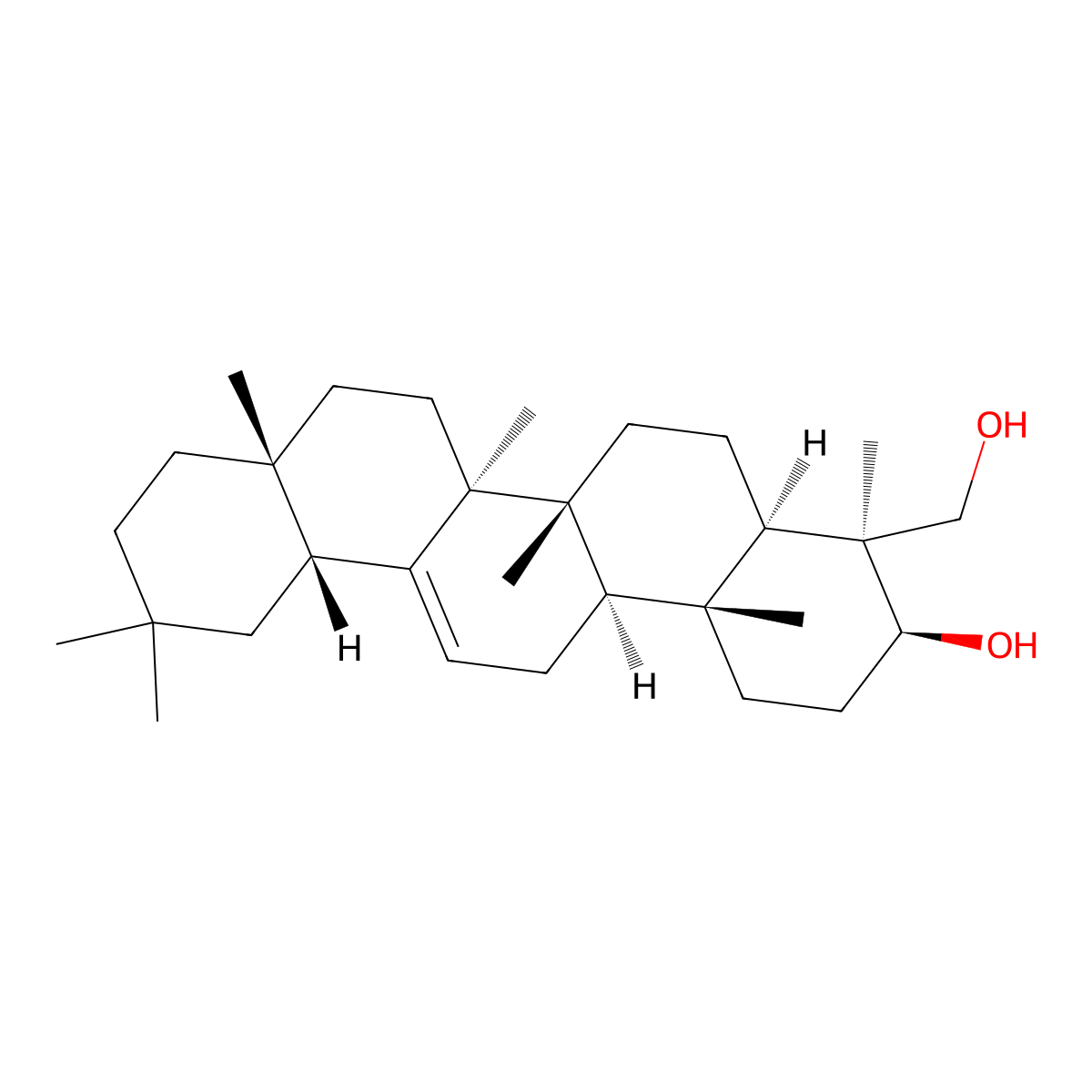 24-Hydroxy-beta-amyrin molecular structure, CAS 119318-15-9