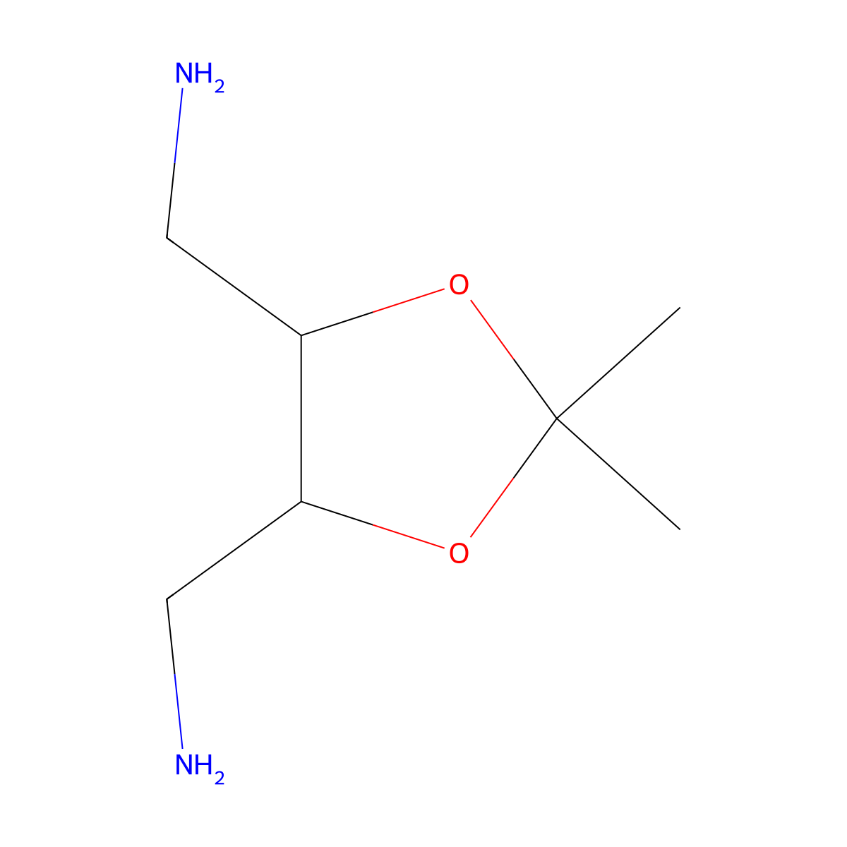 (4S,5S)-4,5-DI(Aminomethyl)-2,2-dimethyldioxolane molecular structure, CAS 119322-88-2