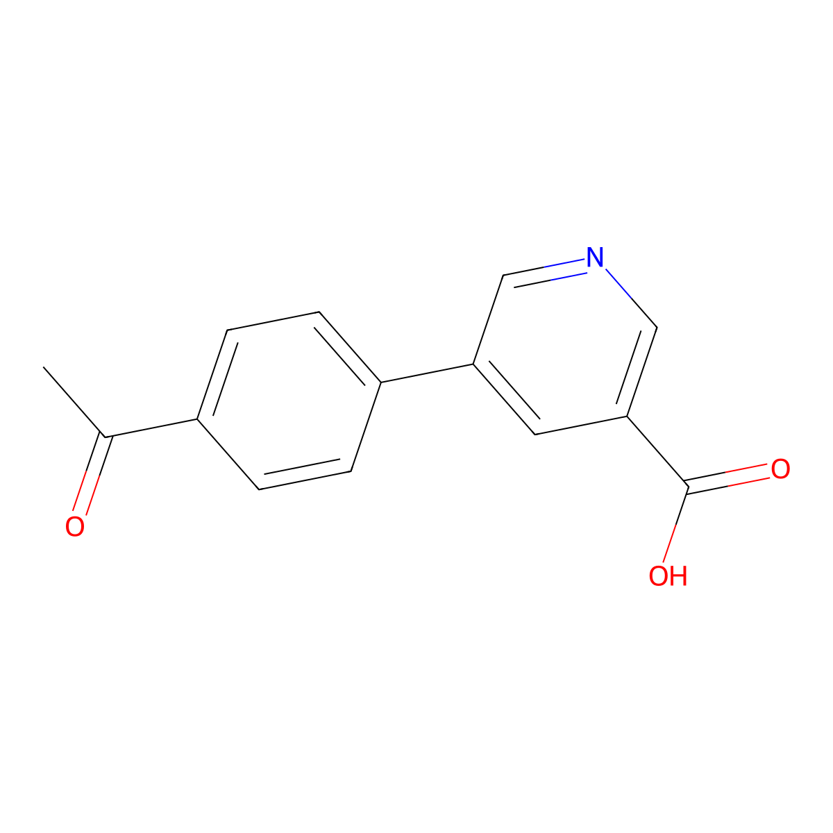 5-(4-Acetylphenyl)nicotinic acid molecular structure, CAS 1193240-66-2