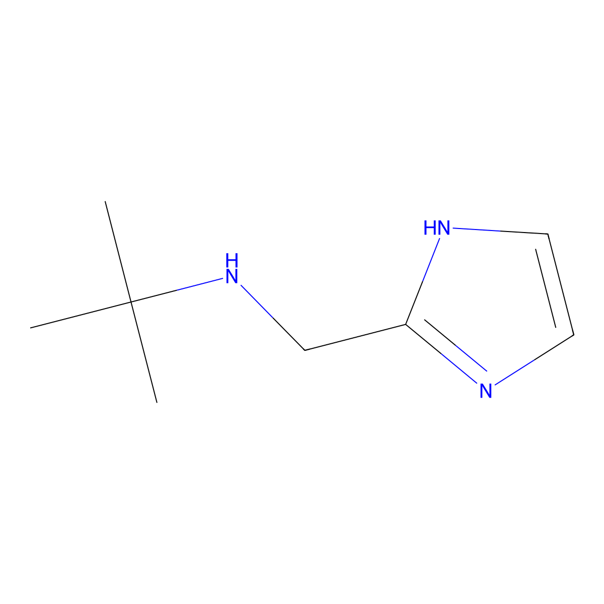 tert-butyl[(1H-imidazol-2-yl)methyl]amine molecular structure, CAS 1193243-44-5