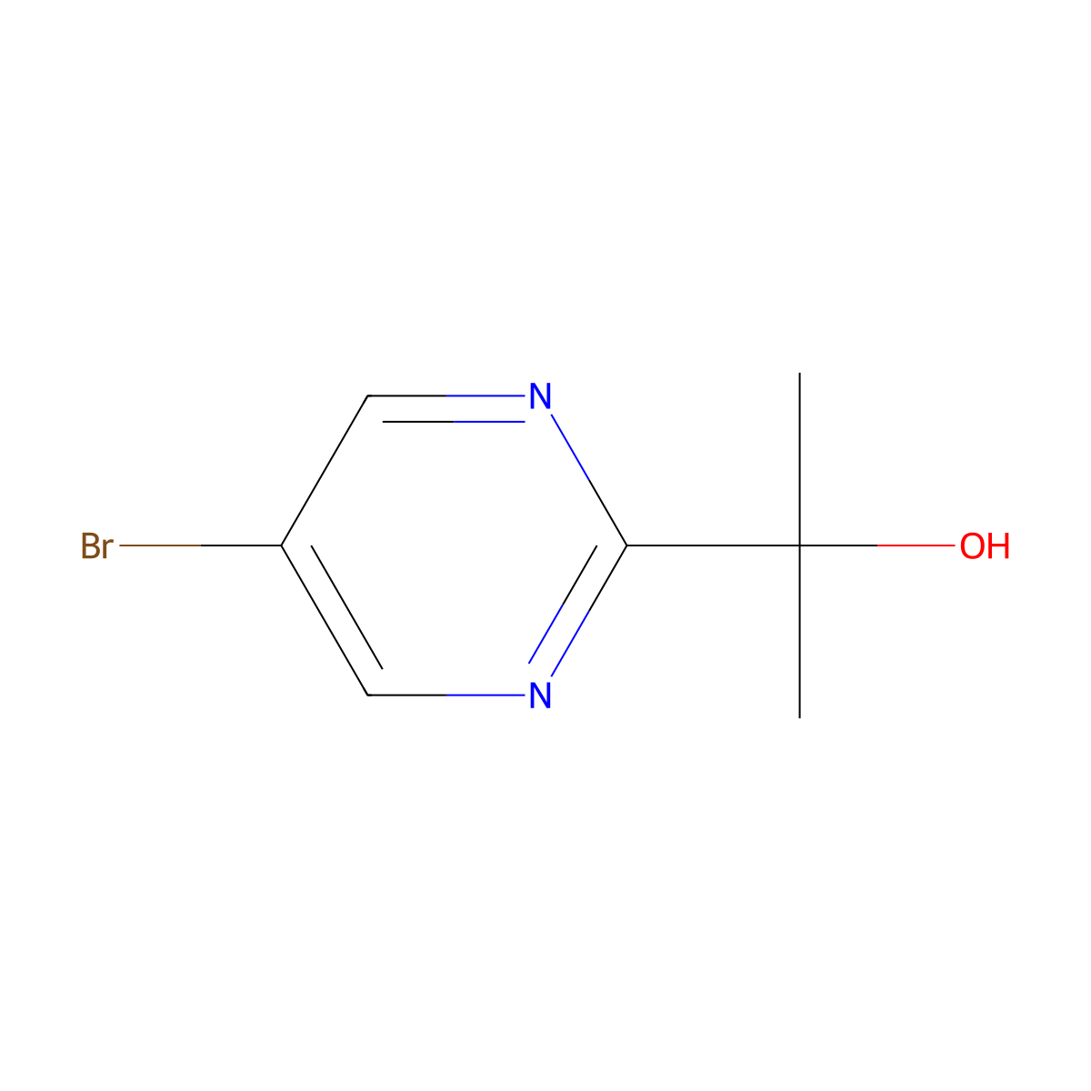 2-(5-Bromopyrimidin-2-yl)propan-2-ol molecular structure, CAS 1193244-89-1