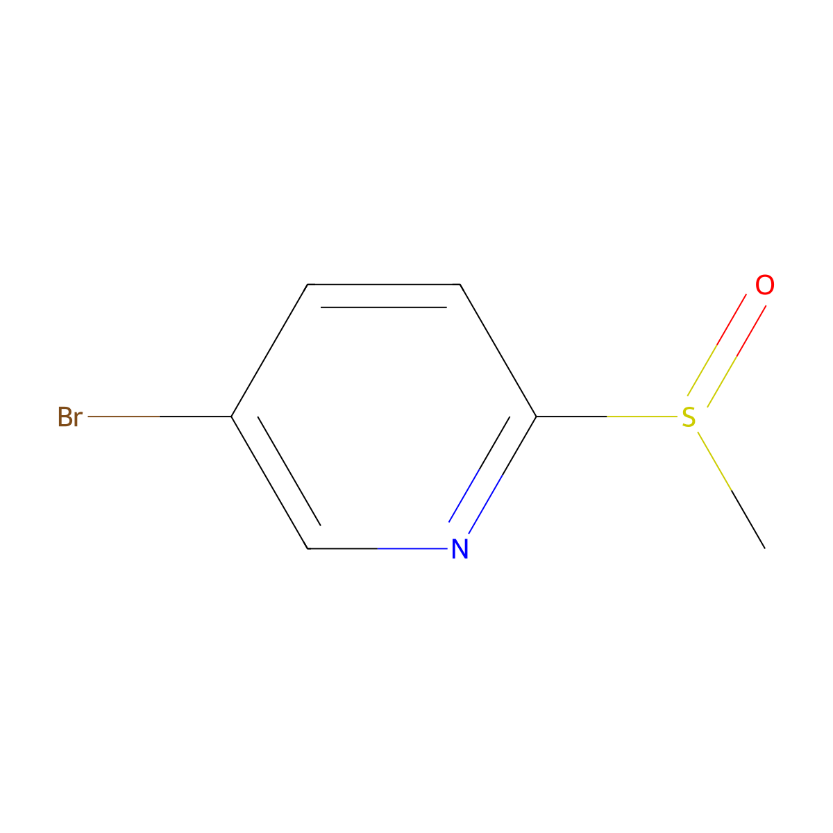 5-Bromo-2-(methylsulfinyl)pyridine molecular structure, CAS 1193244-90-4