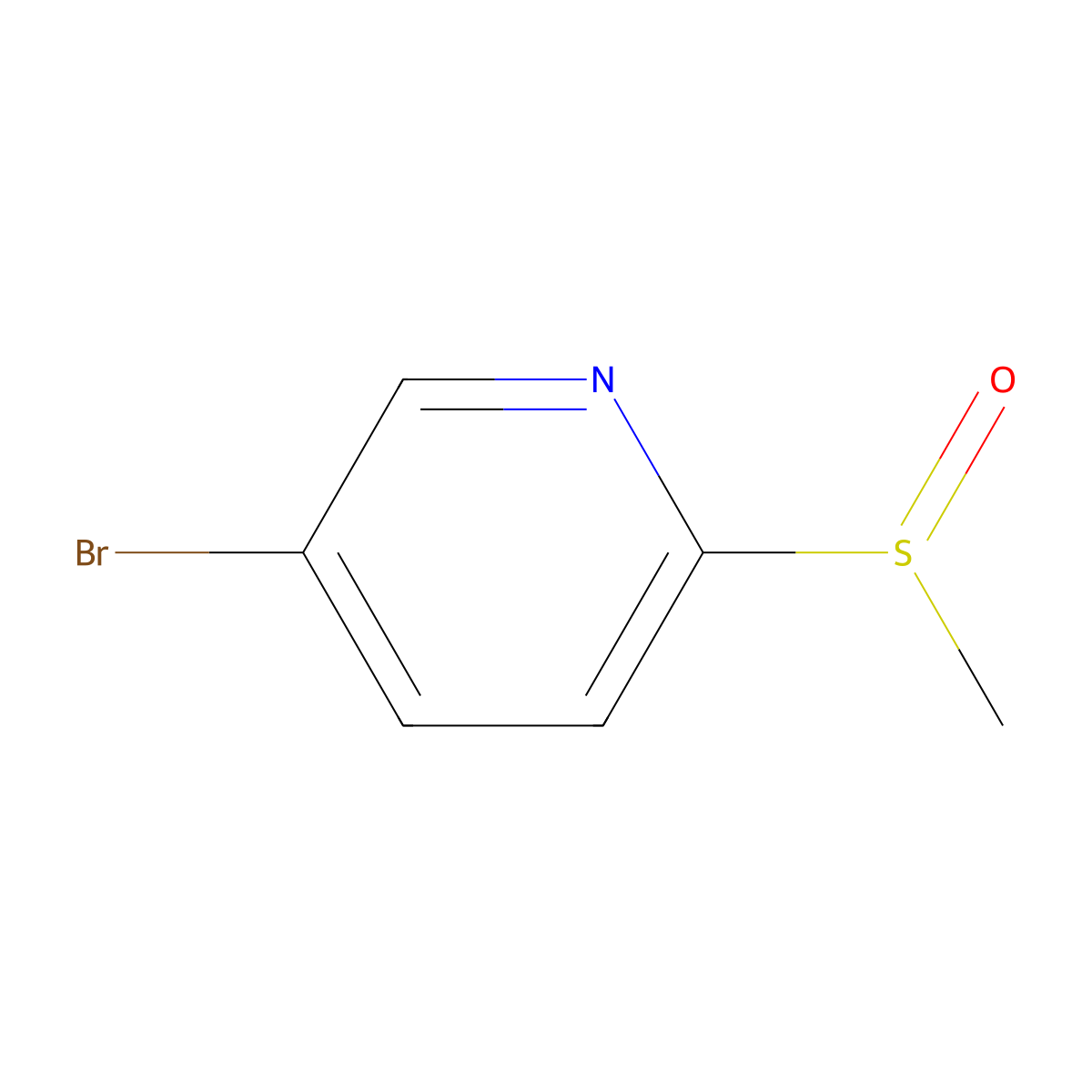 5-Bromo-2-(methylsulfinyl)pyridine molecular structure, CAS 1193244-90-4