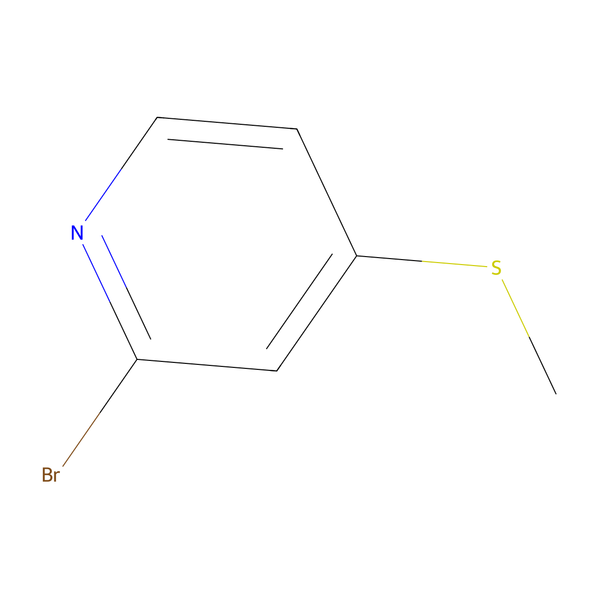 2-Bromo-4-(methylthio)pyridine molecular structure, CAS 1193244-91-5
