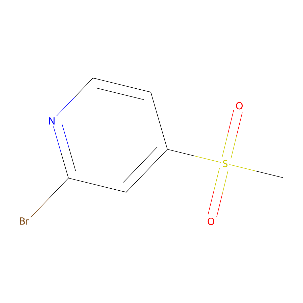 2-Bromo-4-methanesulfonylpyridine molecular structure, CAS 1193244-93-7
