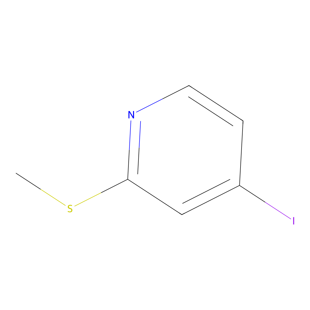 Pyridine, 4-iodo-2-(methylthio)- molecular structure, CAS 1193244-94-8