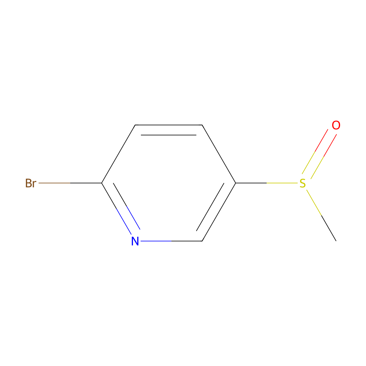 2-Bromo-5-(methylsulfinyl)pyridine molecular structure, CAS 1193244-96-0