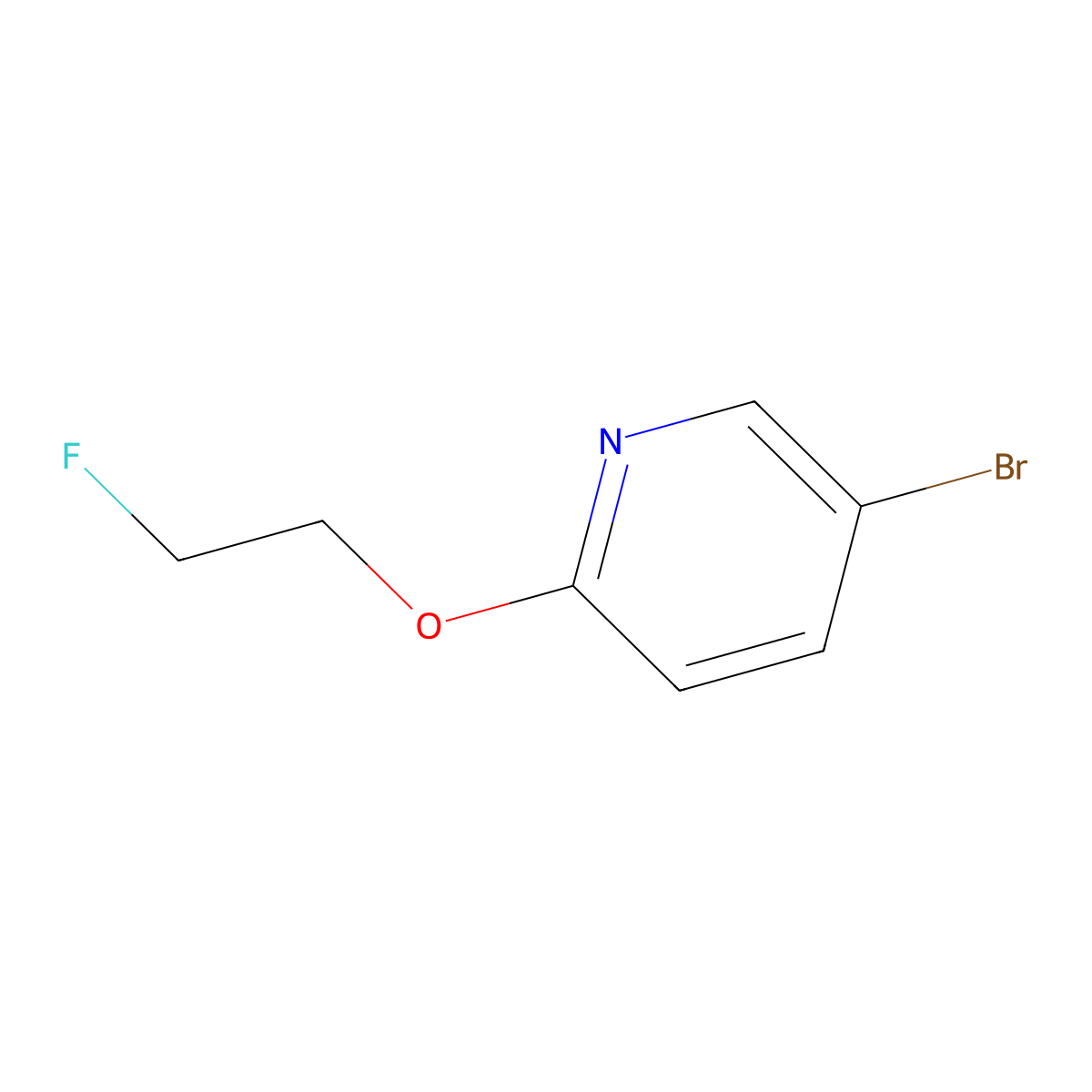 5-Bromo-2-(2-fluoroethoxy)pyridine molecular structure, CAS 1193245-03-2