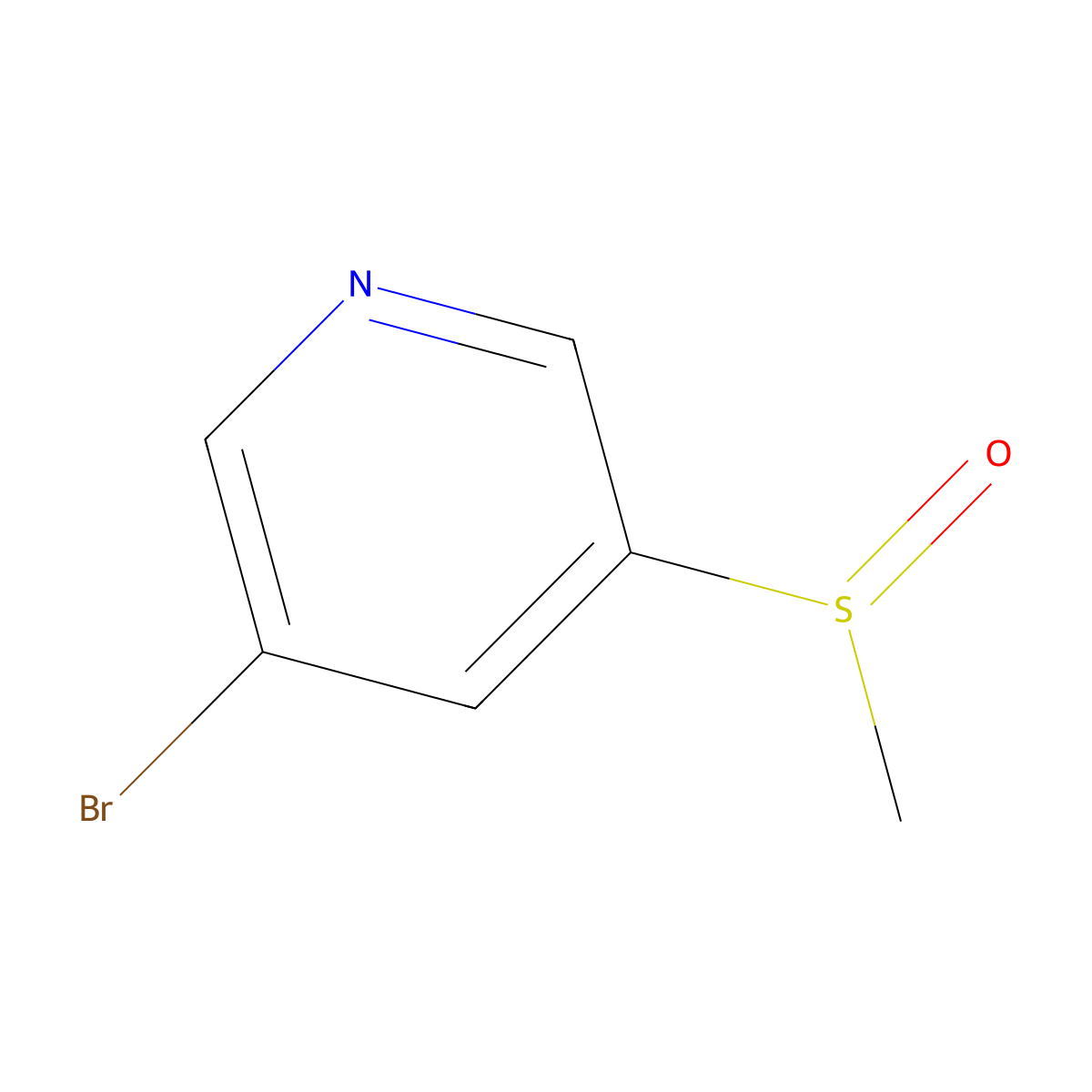 3-Bromo-5-(methylsulfinyl)pyridine molecular structure, CAS 1193245-15-6