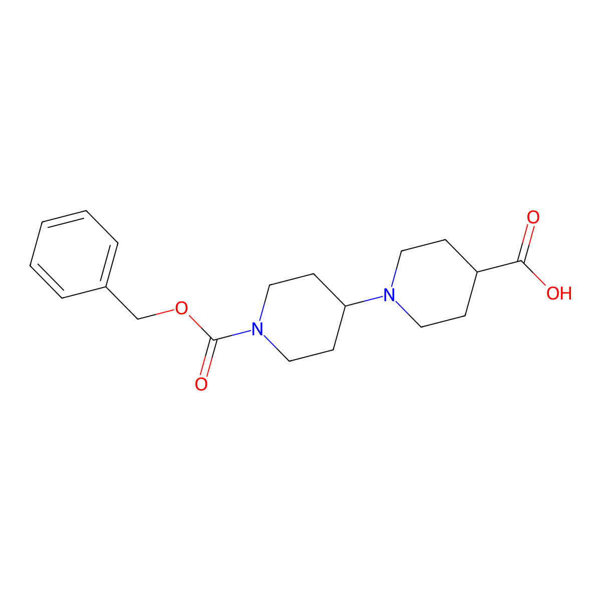 1-{1-[(Benzyloxy)carbonyl]piperidin-4-yl}piperidine-4-carboxylic acid molecular structure, CAS 1193261-17-4