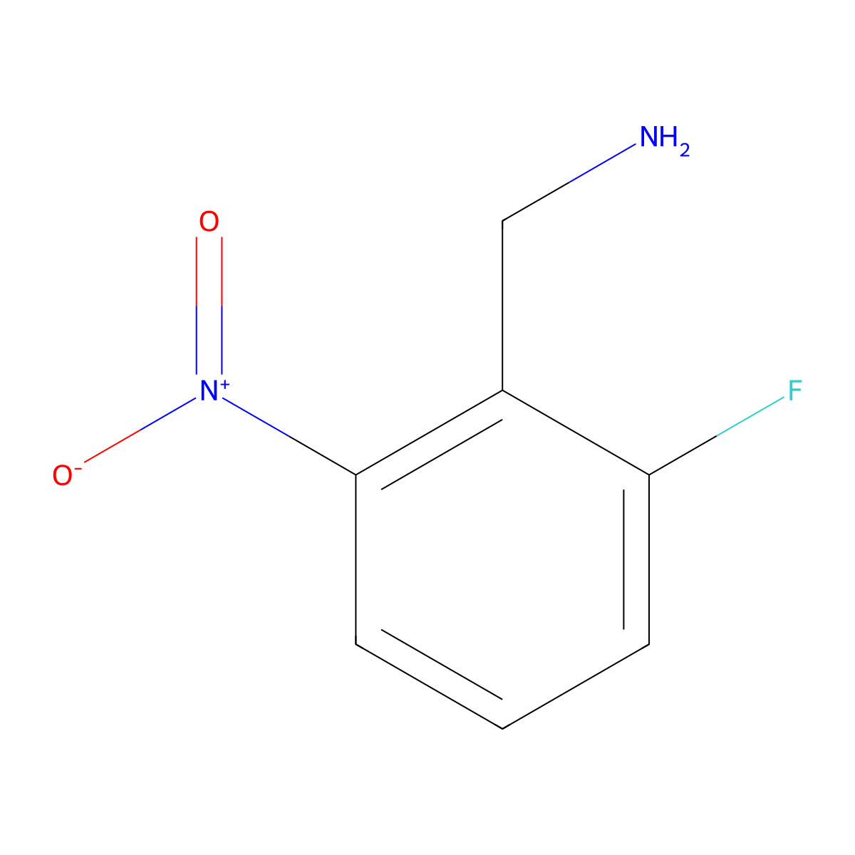 2-Fluoro-6-nitrobenzylamine molecular structure, CAS 1193266-25-9