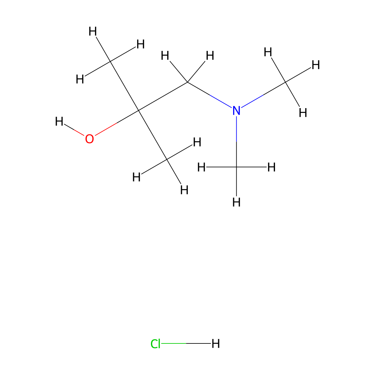 1-(Dimethylamino)-2-methylpropan-2-ol hydrochloride molecular structure, CAS 119330-21-1