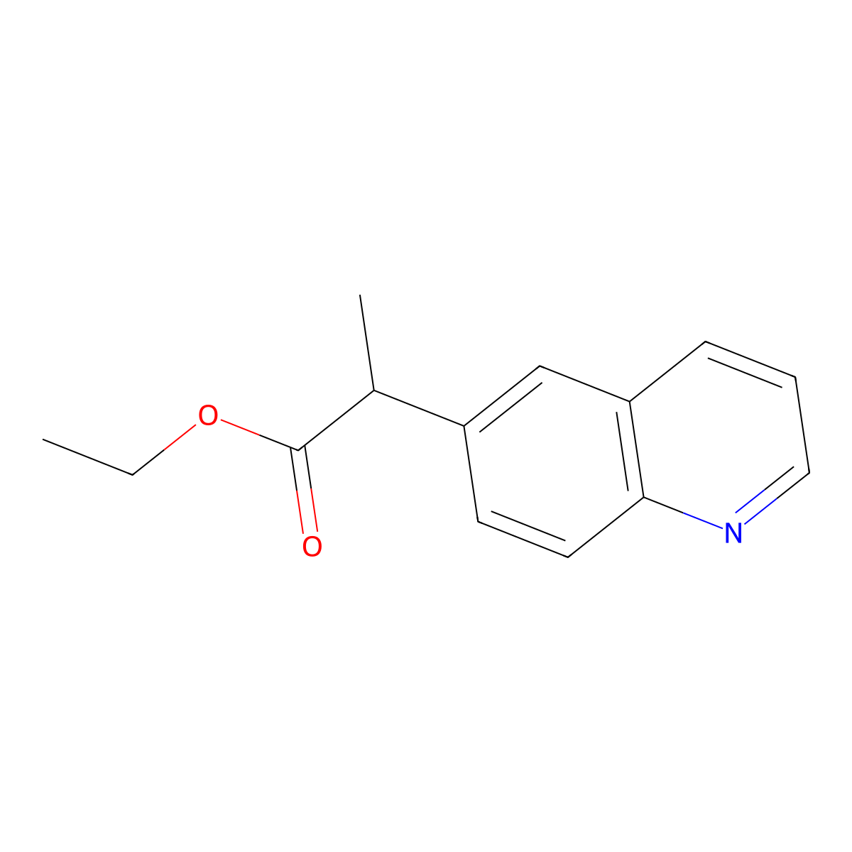 Ethyl 2-(quinolin-6-yl)propanoate molecular structure, CAS 1193317-61-1