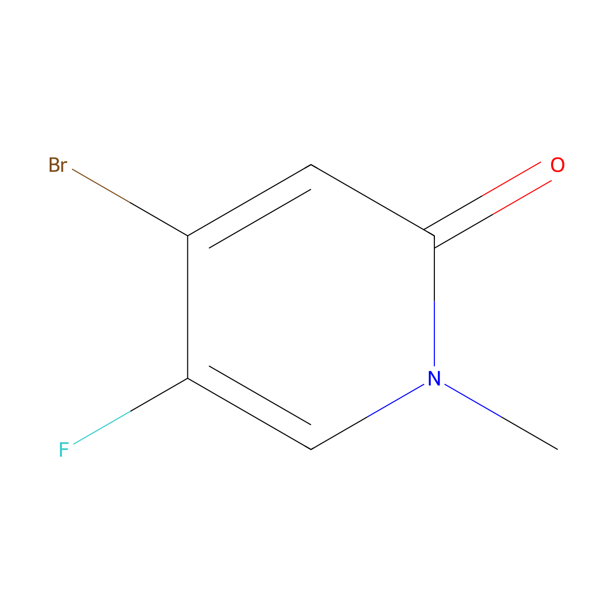 4-Bromo-5-fluoro-1-methylpyridin-2(1H)-one molecular structure, CAS 1193334-87-0