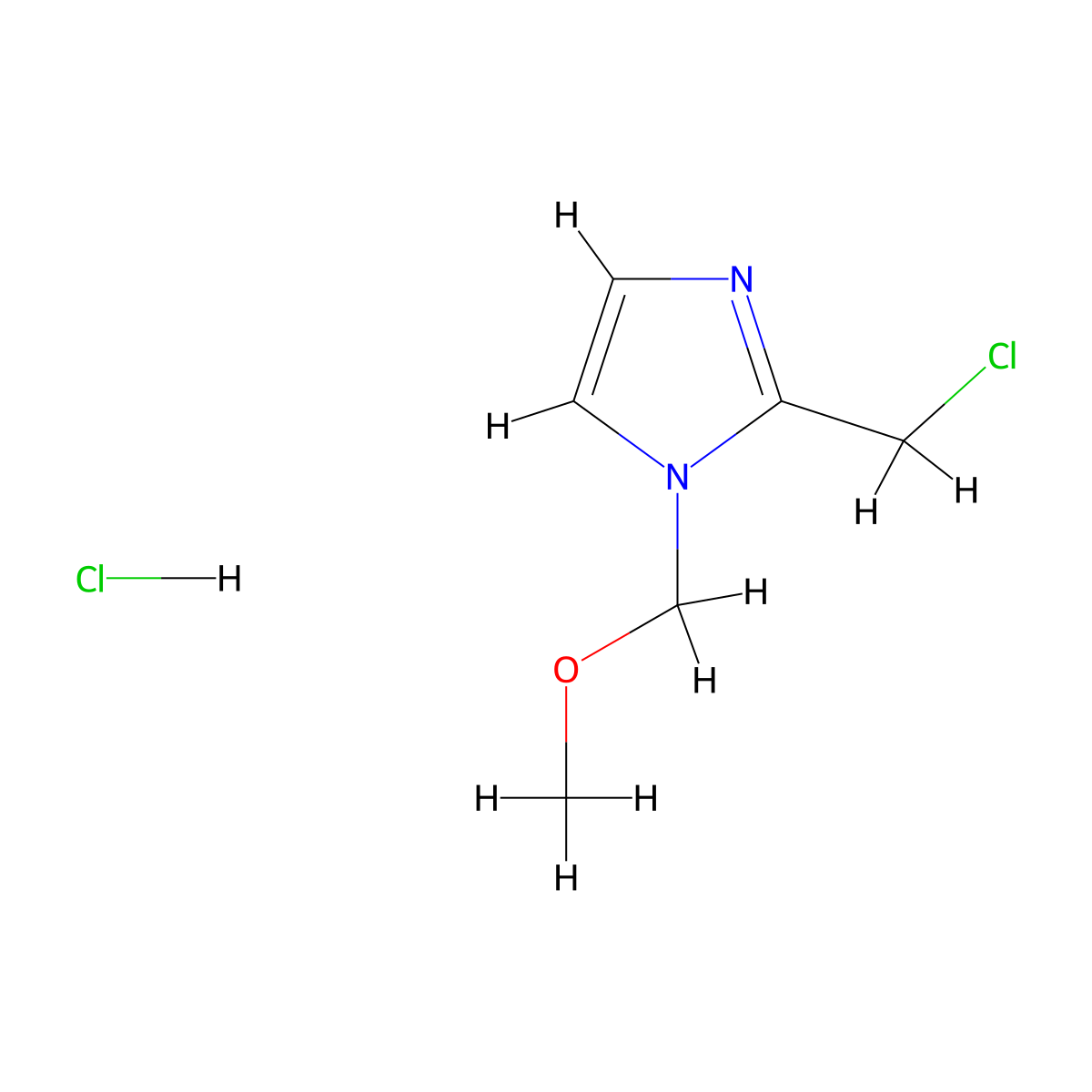2-(Chloromethyl)-1-(methoxymethyl)-1H-imidazole hydrochloride molecular structure, CAS 119336-41-3