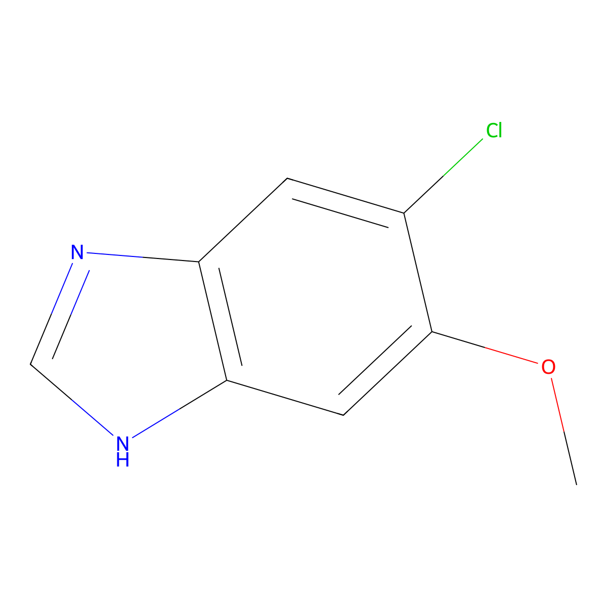 5-chloro-6-methoxy-1H-benzoimidazole molecular structure, CAS 1193384-23-4