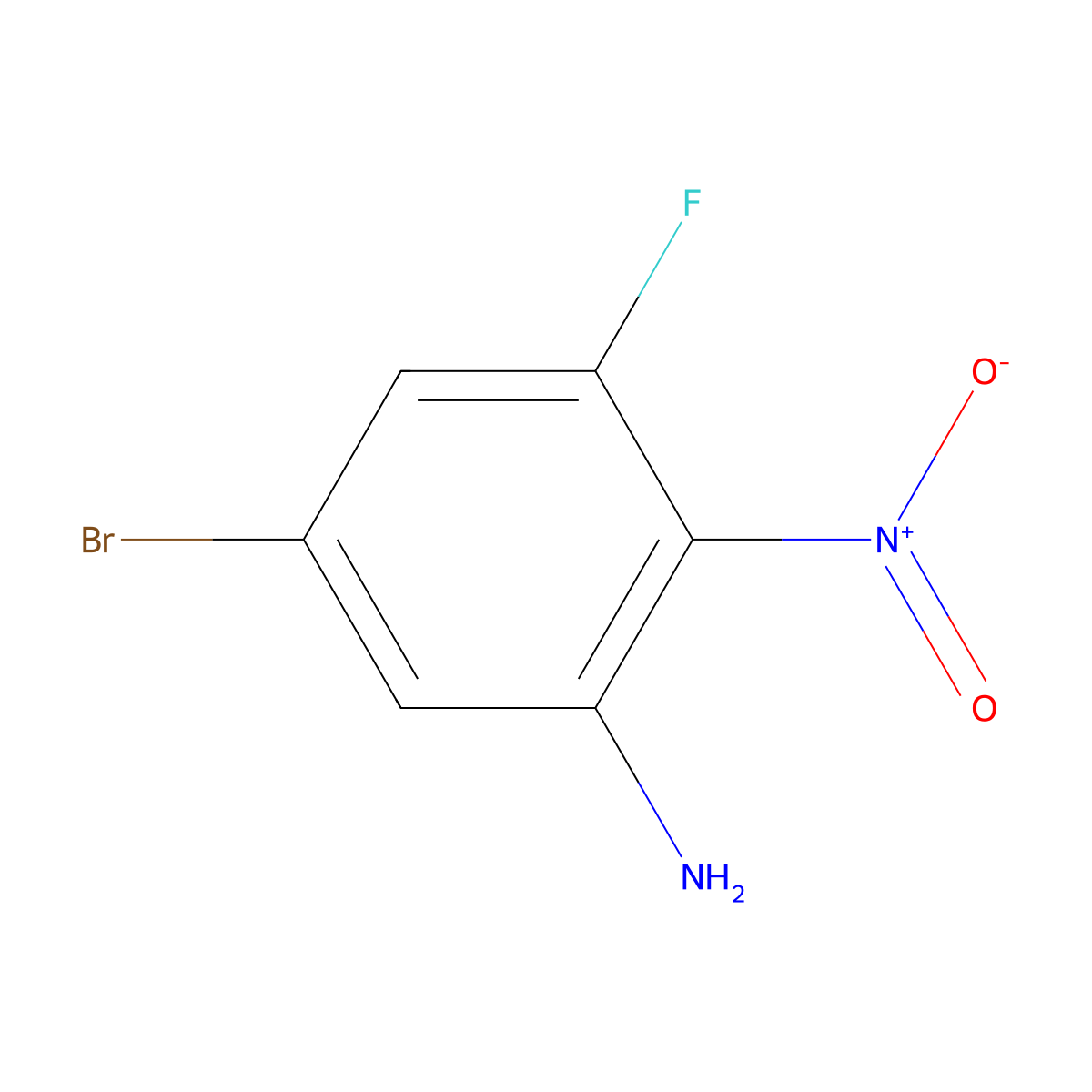 5-Bromo-3-fluoro-2-nitroaniline molecular structure, CAS 1193385-18-0