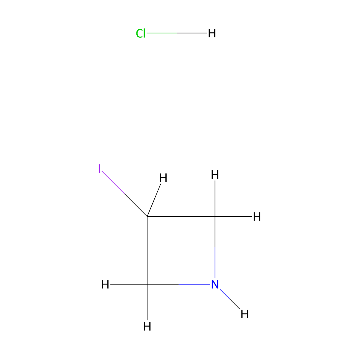 3-Iodoazetidine hydrochloride molecular structure, CAS 1193386-43-4