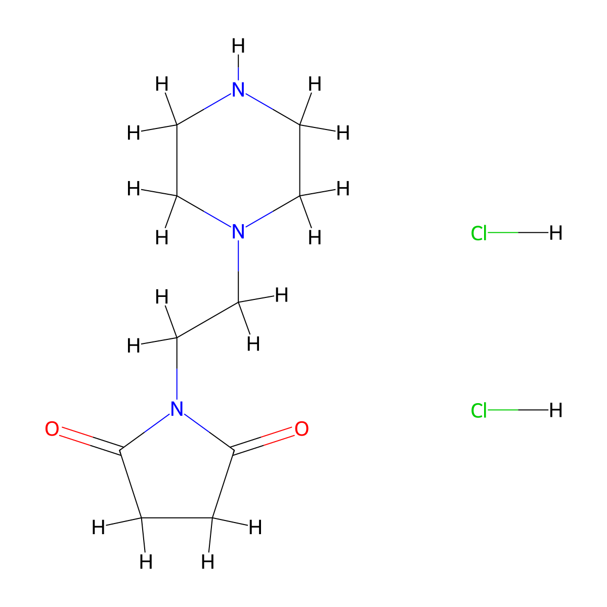 1-[2-(Piperazin-1-yl)ethyl]pyrrolidine-2,5-dione dihydrochloride molecular structure, CAS 1193387-09-5