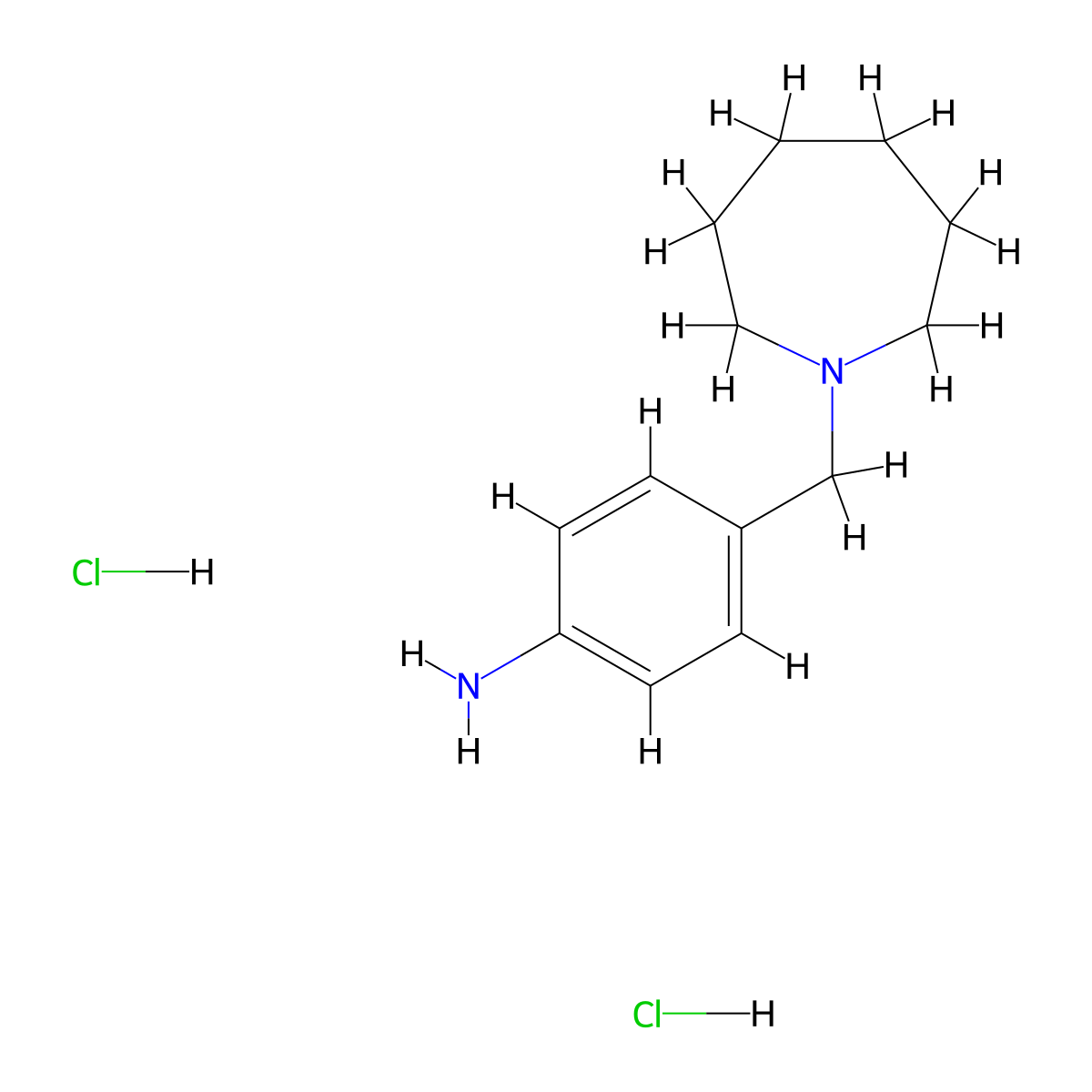 4-(Azepan-1-ylmethyl)aniline dihydrochloride molecular structure, CAS 1193387-16-4