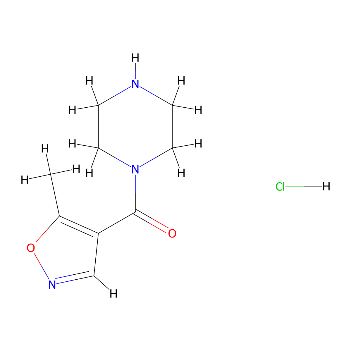 1-(5-Methyl-1,2-oxazole-4-carbonyl)piperazine hydrochloride molecular structure, CAS 1193387-26-6