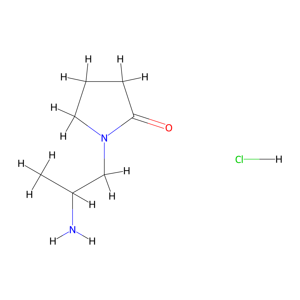 1-(2-Aminopropyl)pyrrolidin-2-one hydrochloride molecular structure, CAS 1193387-29-9