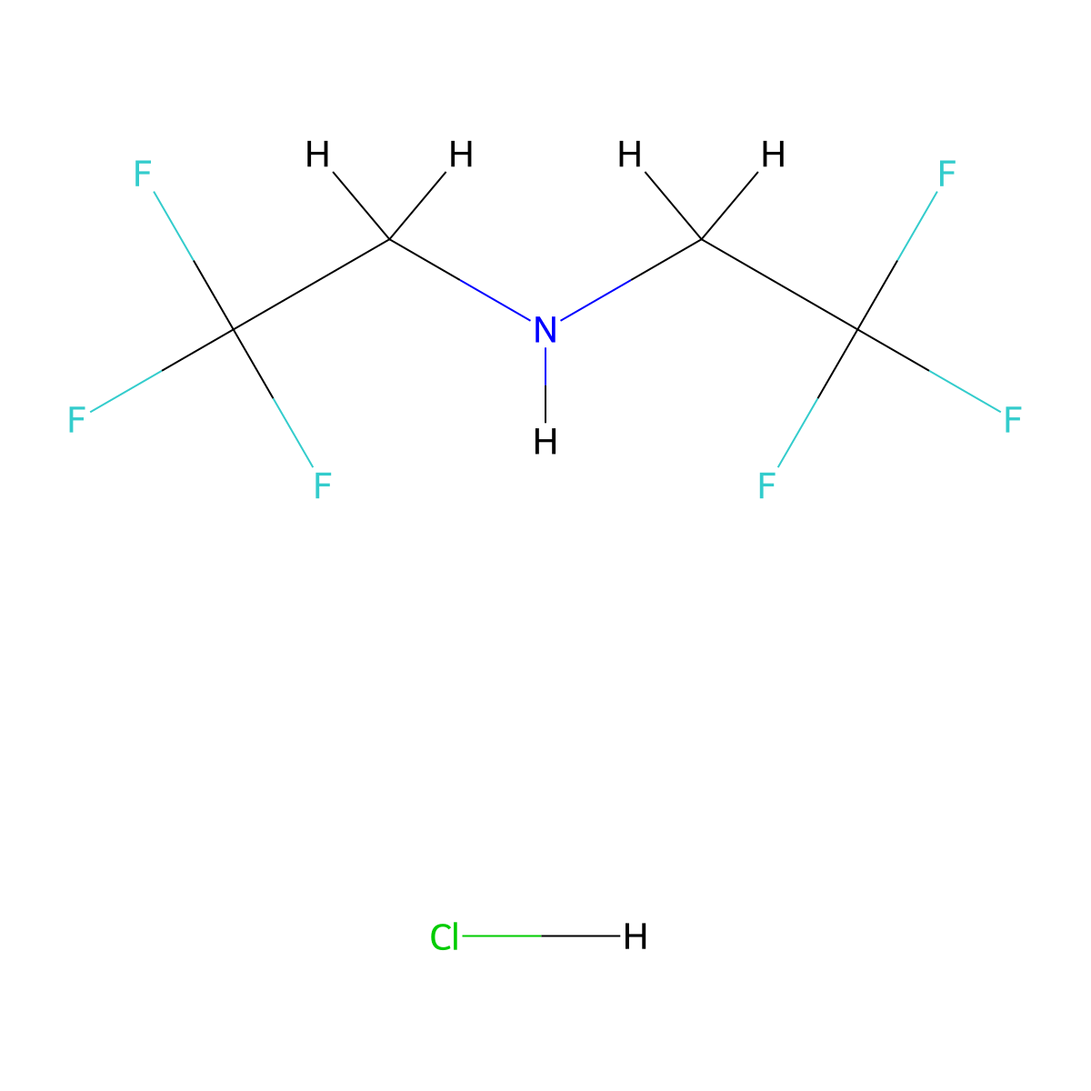 Bis(2,2,2-trifluoroethyl)amine hydrochloride molecular structure, CAS 1193387-30-2