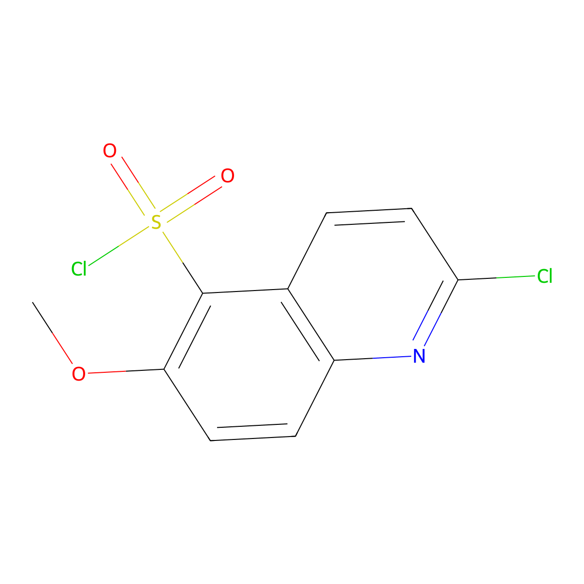 2-Chloro-6-methoxyquinoline-5-sulfonyl chloride molecular structure, CAS 1193387-35-7