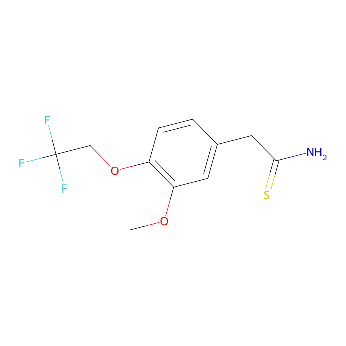 2-[3-Methoxy-4-(2,2,2-trifluoroethoxy)phenyl]ethanethioamide molecular structure, CAS 1193387-53-9