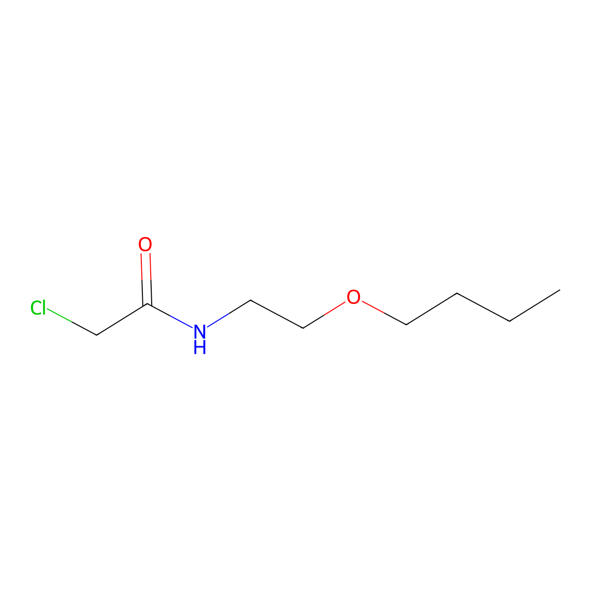 N-(2-butoxyethyl)-2-chloroacetamide molecular structure, CAS 1193387-64-2