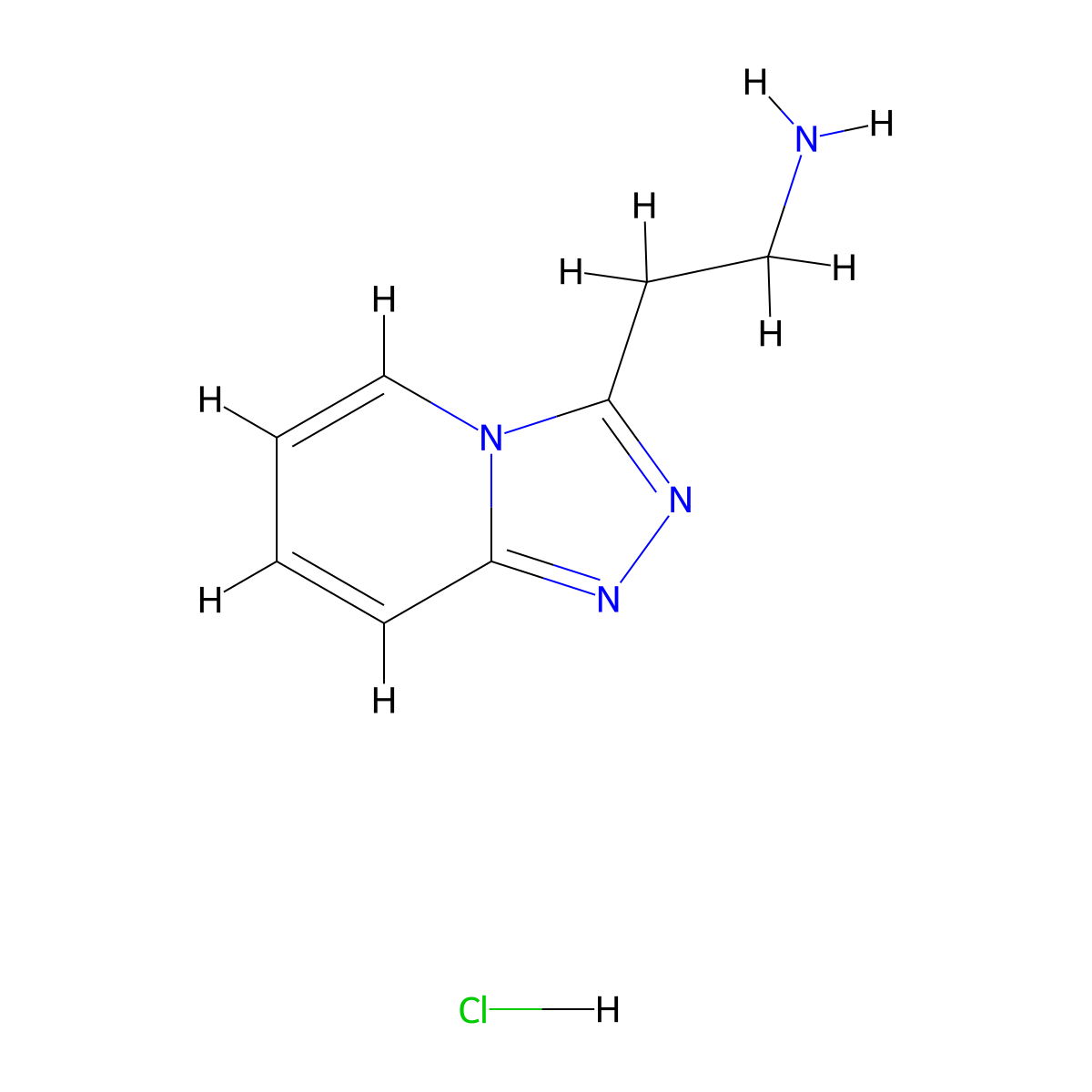 2-{[1,2,4]Triazolo[4,3-a]pyridin-3-yl}ethan-1-amine hydrochloride molecular structure, CAS 1193387-69-7
