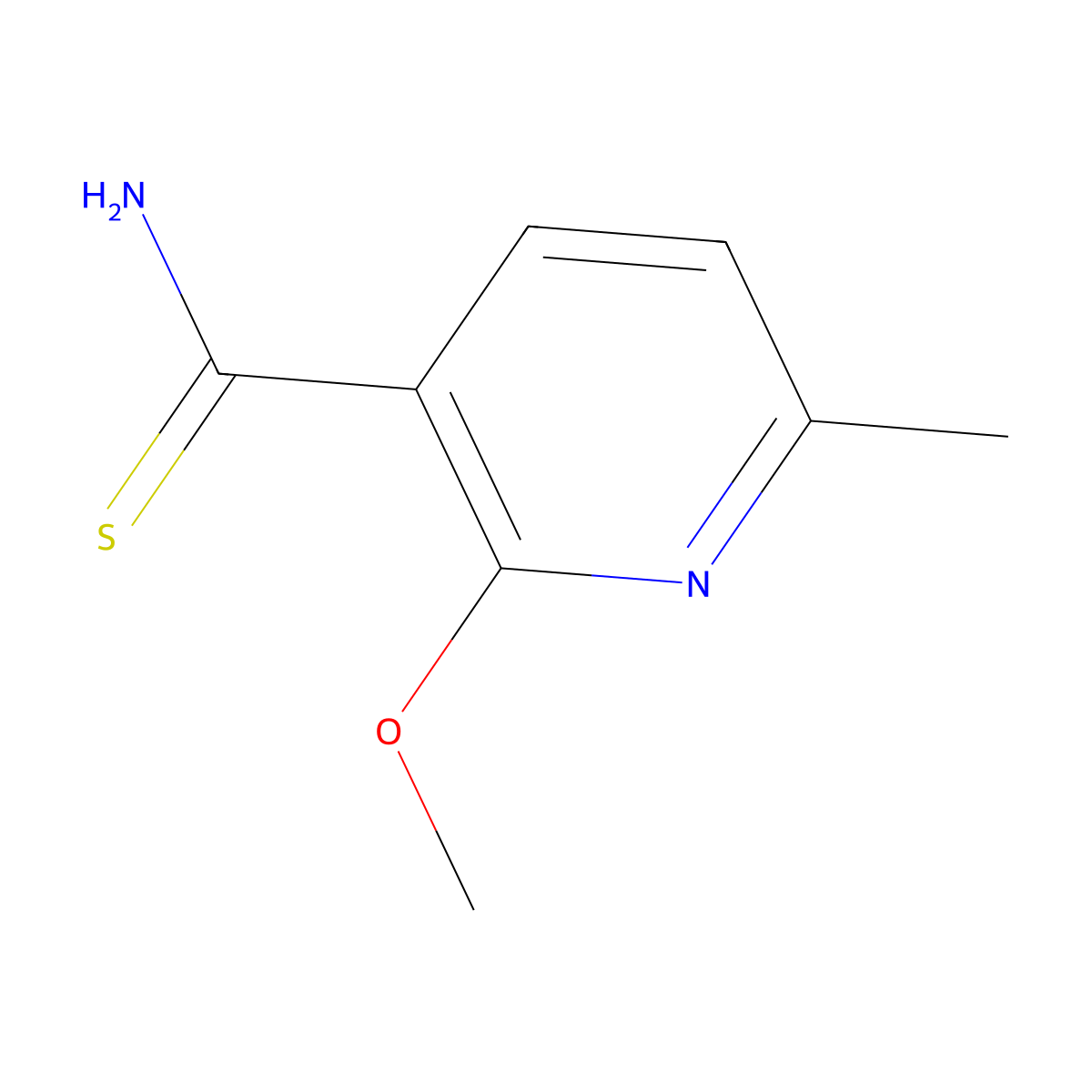 2-Methoxy-6-methylpyridine-3-carbothioamide molecular structure, CAS 1193387-85-7