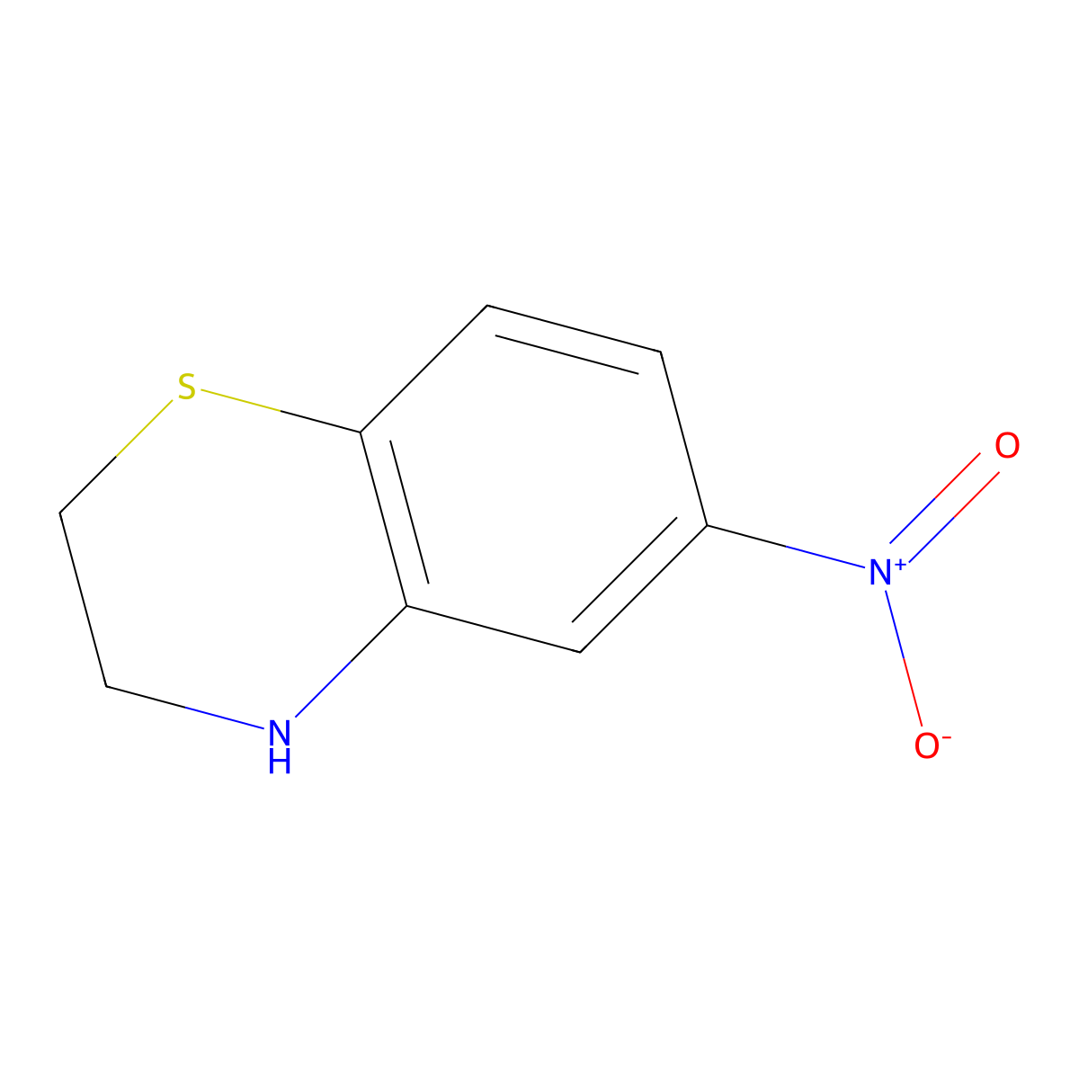 6-Nitro-3,4-dihydro-2H-benzo[b][1,4]thiazine molecular structure, CAS 1193387-98-2