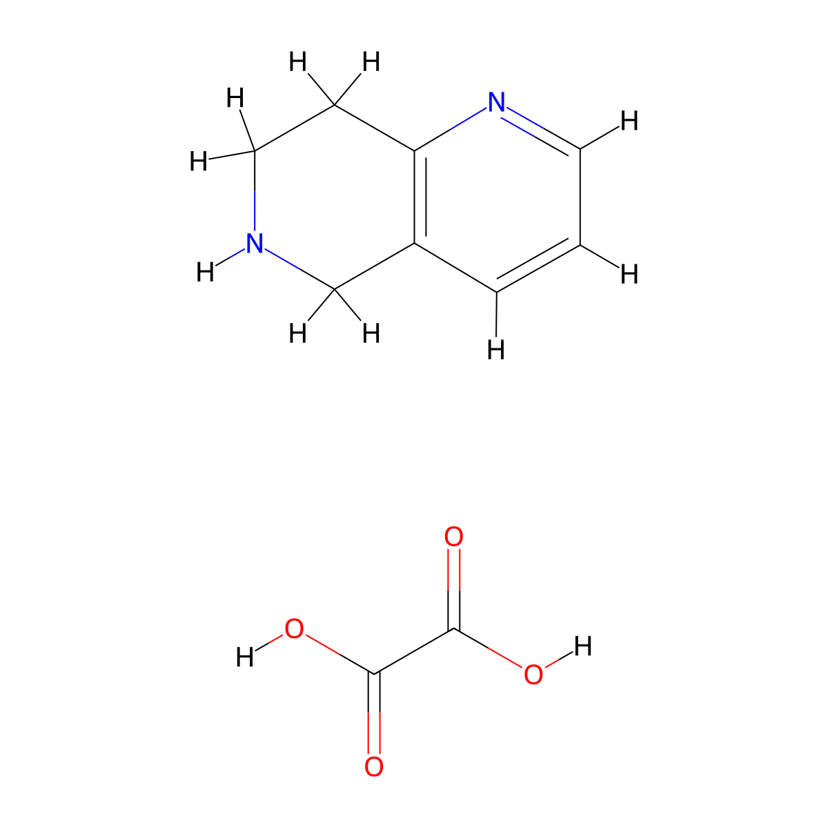 5,6,7,8-Tetrahydro-1,6-naphthyridine; oxalic acid molecular structure, CAS 1193388-00-9