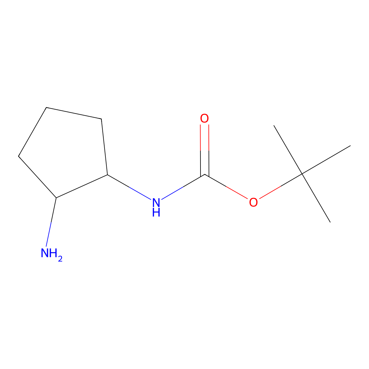 tert-Butyl (2-aminocyclopentyl)carbamate molecular structure, CAS 1193388-07-6