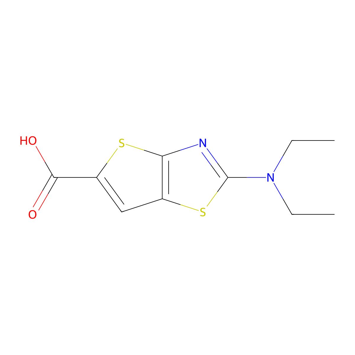 2-(Diethylamino)thieno[2,3-d][1,3]thiazole-5-carboxylic acid molecular structure, CAS 1193388-10-1