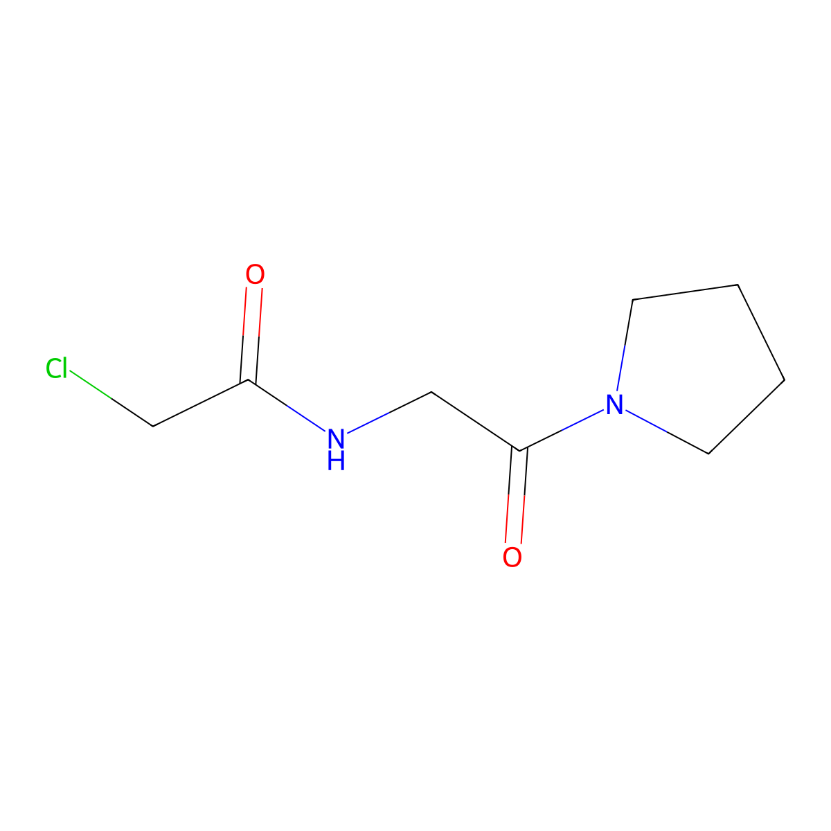 2-Chloro-N-(2-oxo-2-(1-pyrrolidinyl)ethyl)acetamide molecular structure, CAS 1193388-11-2