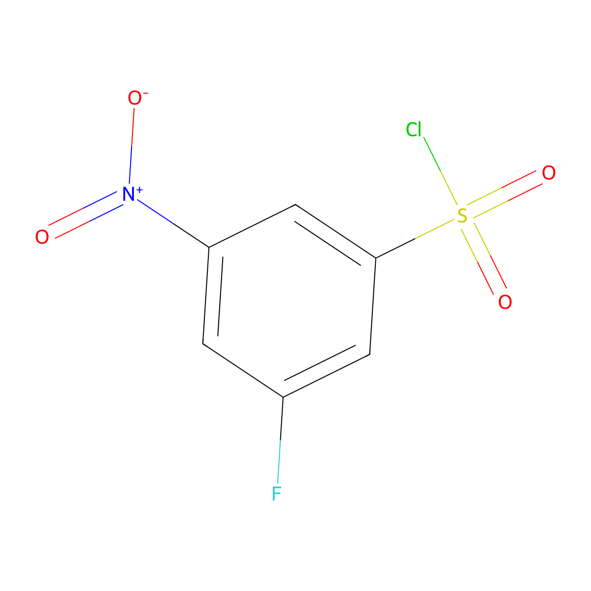 3-Fluoro-5-nitrobenzenesulfonyl chloride molecular structure, CAS 1193388-16-7