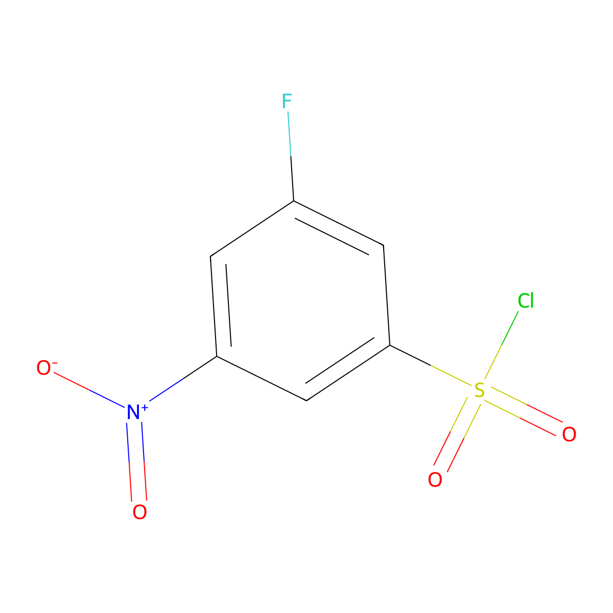 3-Fluoro-5-nitrobenzenesulfonyl chloride molecular structure, CAS 1193388-16-7