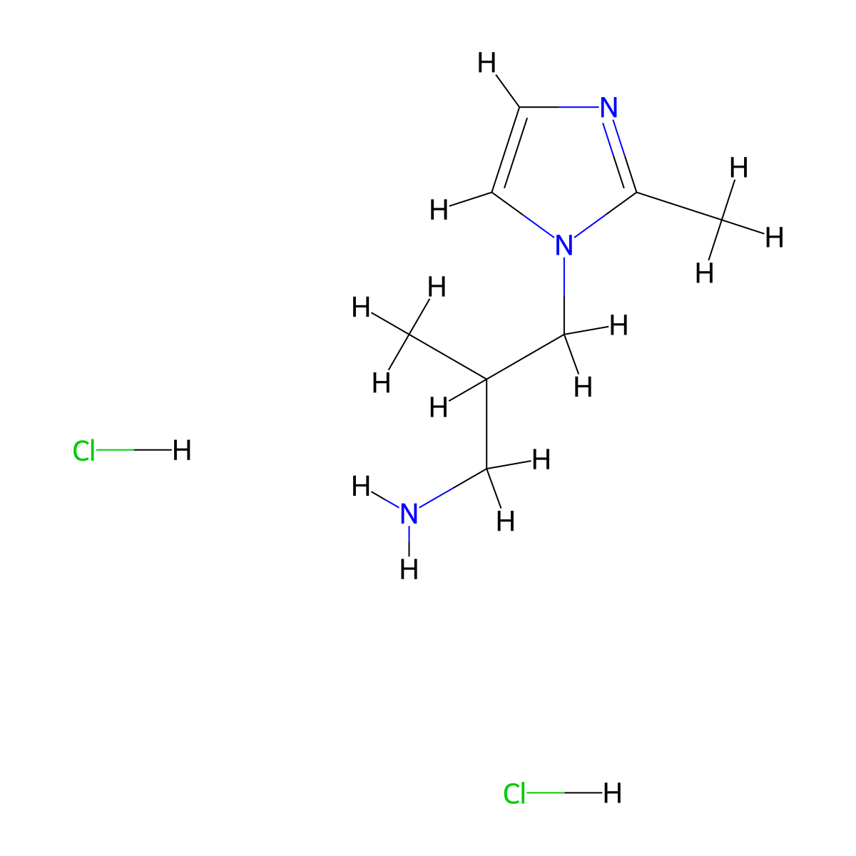 2-methyl-3-(2-methyl-1H-imidazol-1-yl)propan-1-amine dihydrochloride molecular structure, CAS 1193388-23-6