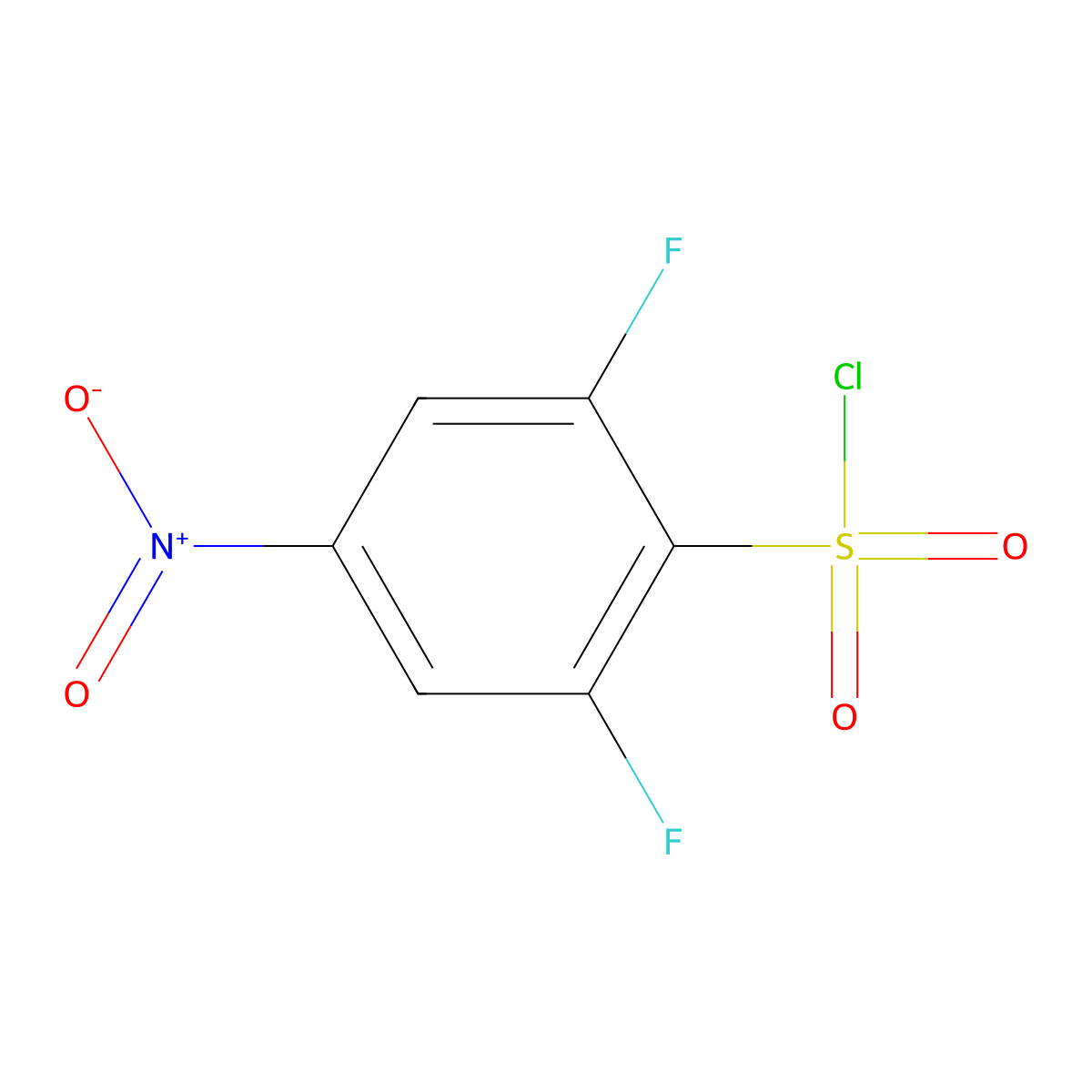 2,6-Difluoro-4-nitrobenzenesulfonyl chloride molecular structure, CAS 1193388-31-6