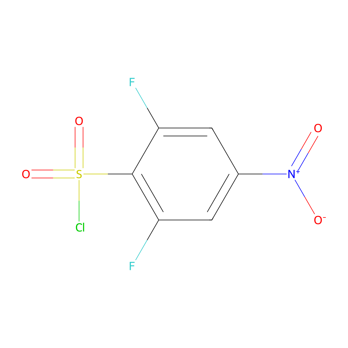 2,6-Difluoro-4-nitrobenzenesulfonyl chloride molecular structure, CAS 1193388-31-6