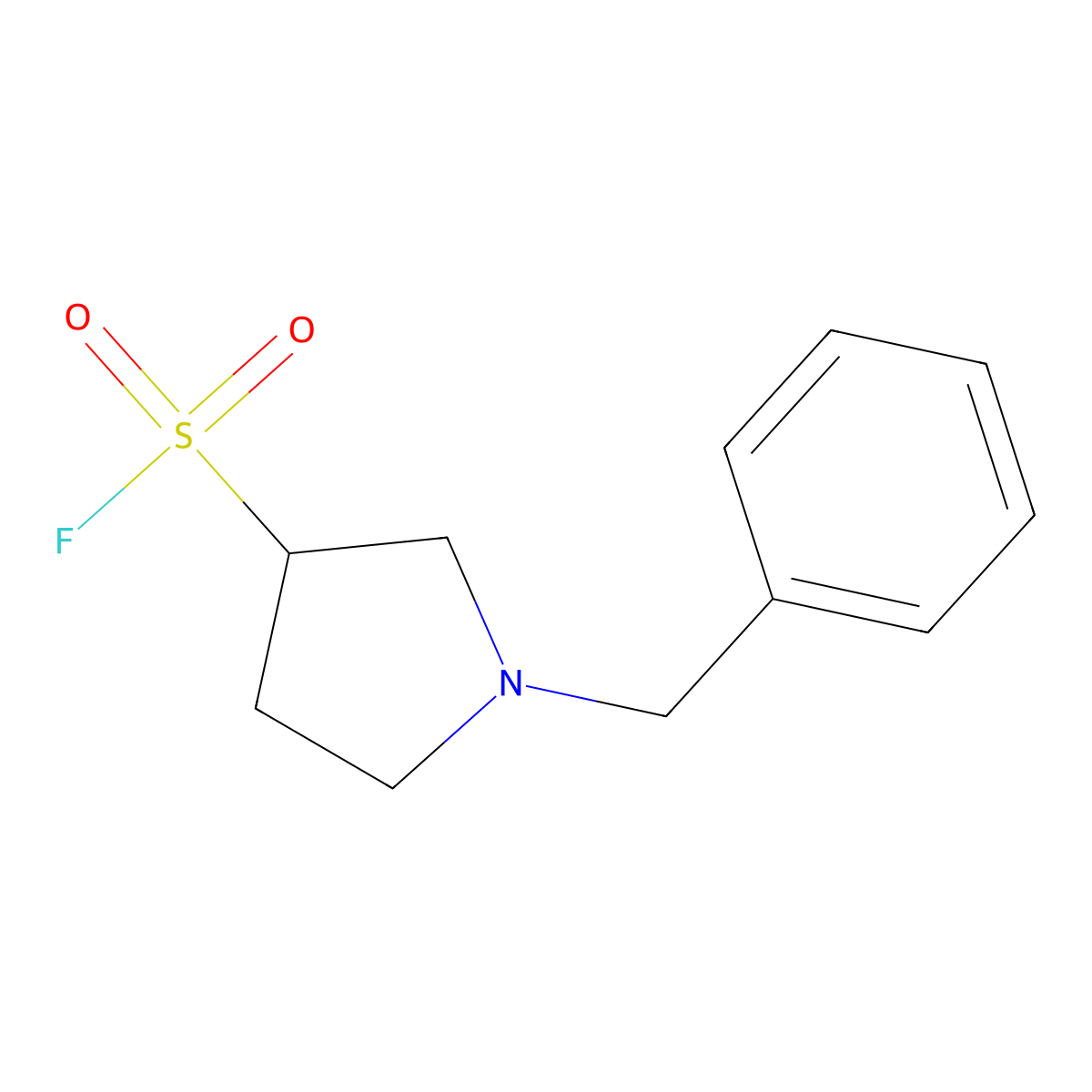1-(Phenylmethyl)-3-pyrrolidinesulfonyl fluoride molecular structure, CAS 1193388-44-1