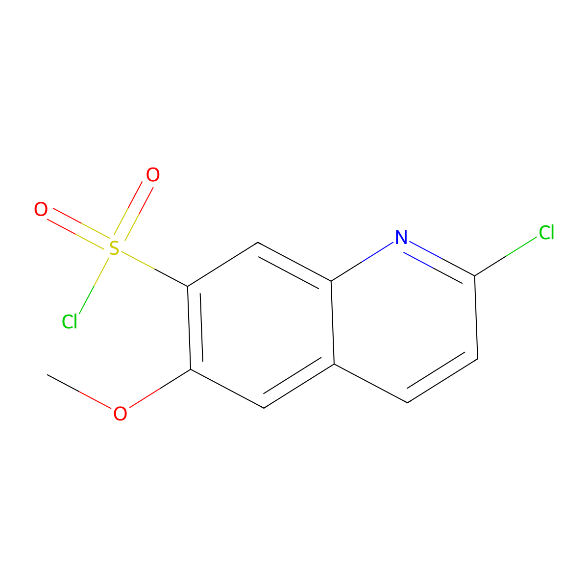 2-Chloro-6-methoxyquinoline-7-sulfonyl chloride molecular structure, CAS 1193388-55-4