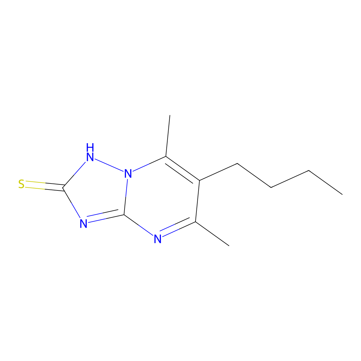 6-Butyl-5,7-dimethyl-[1,2,4]triazolo[1,5-a]pyrimidine-2-thiol molecular structure, CAS 1193388-61-2