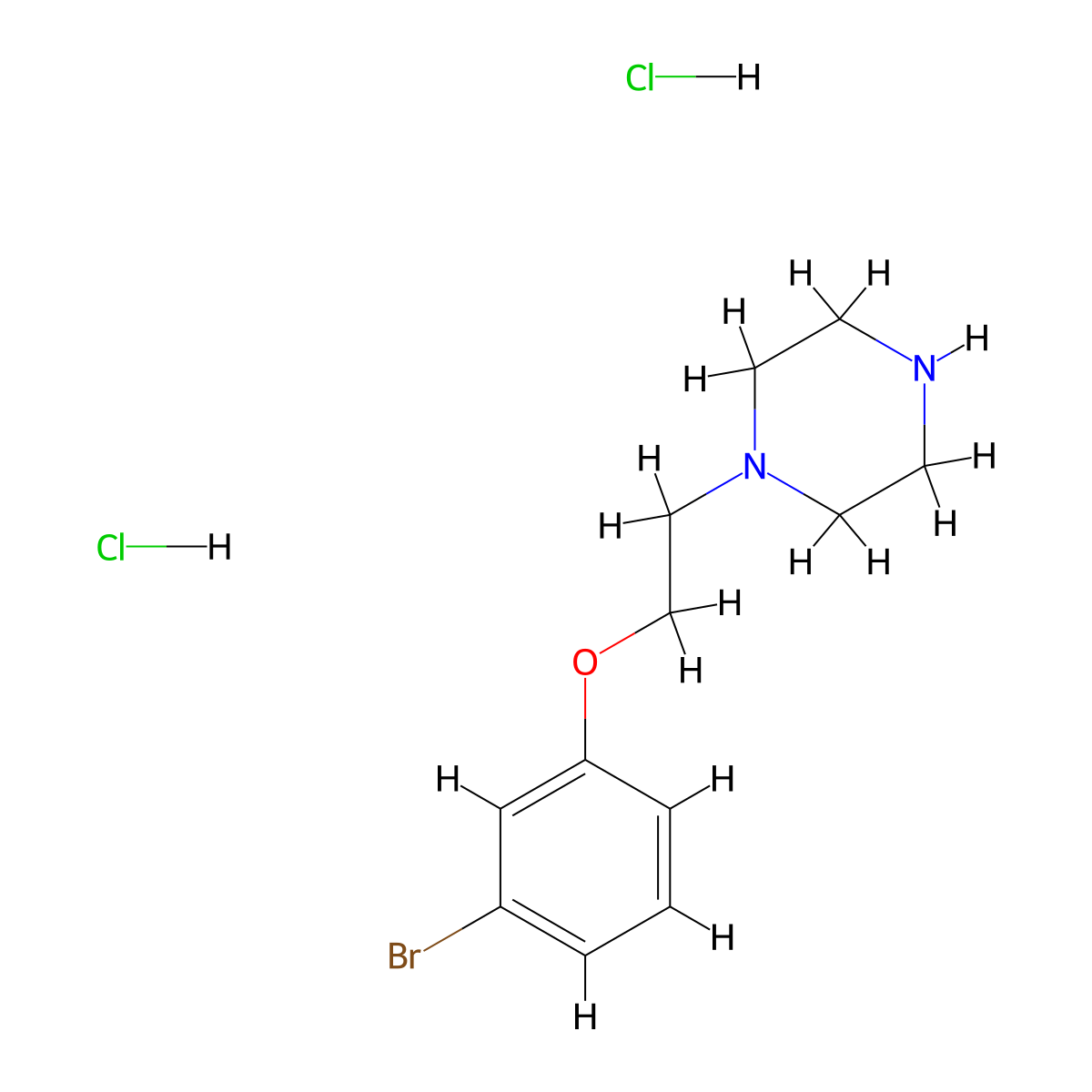 1-[2-(3-Bromophenoxy)ethyl]piperazine dihydrochloride molecular structure, CAS 1193388-83-8